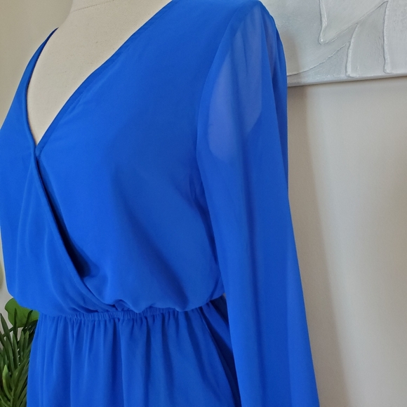 Express Sheer Sleeve Sun Dress 👗 - Picture 3 of 10